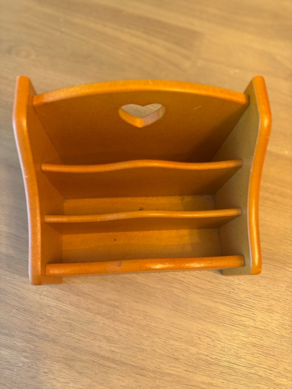 Vintage cottage core Pressed Wood Mail Holder Desk Organizer - Picture 2 of 8